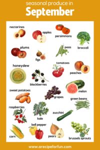 September Ingredients What is in Season in September? Autumn Produce Guide - A Recipe For Fun