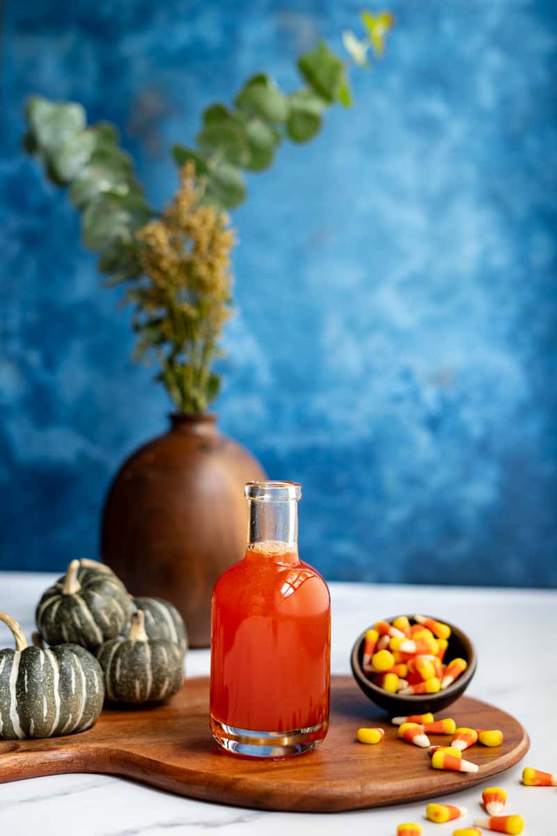 Feature image for candy corn simple syrup.