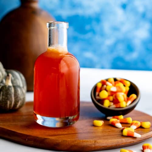 Feature image for candy corn simple syrup.