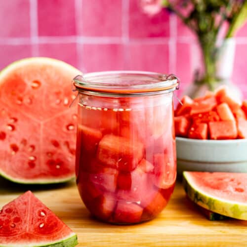 Feature Image for watermelon infused tequila.