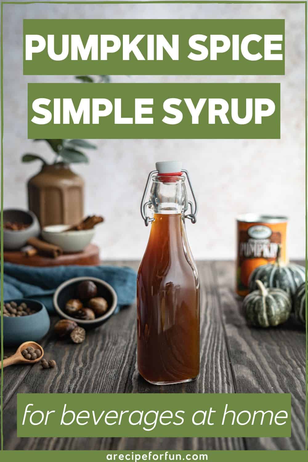 Pinterest Pin for pumpkin simple syrup.