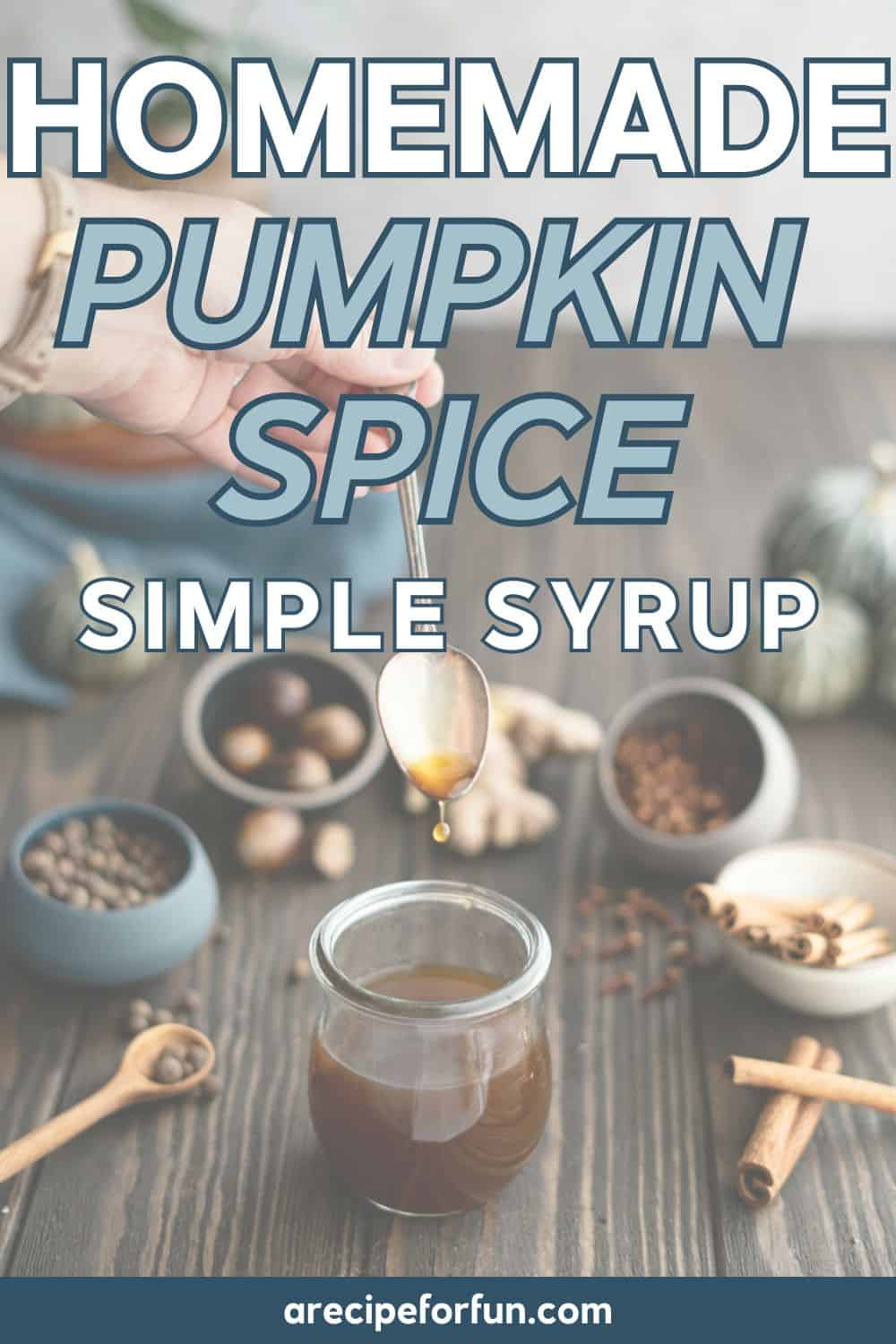 Pinterest Pin for pumpkin simple syrup.