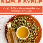 Pinterest Pin for a post about a recipe for a cardamom simple syrup.