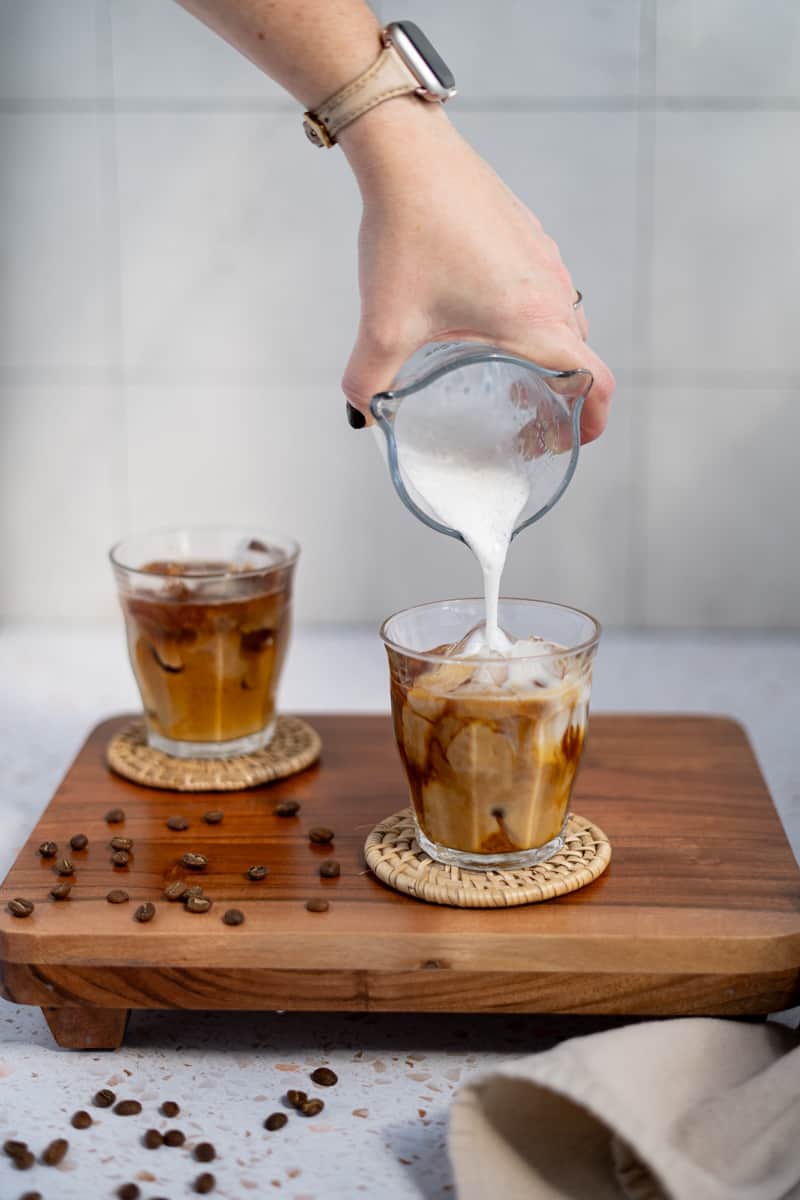 I'm a Starbucks barista, I make much better drinks on my breville than on  the machine at work. This one's a brown sugar oatmilk cappuccino : r/ espresso