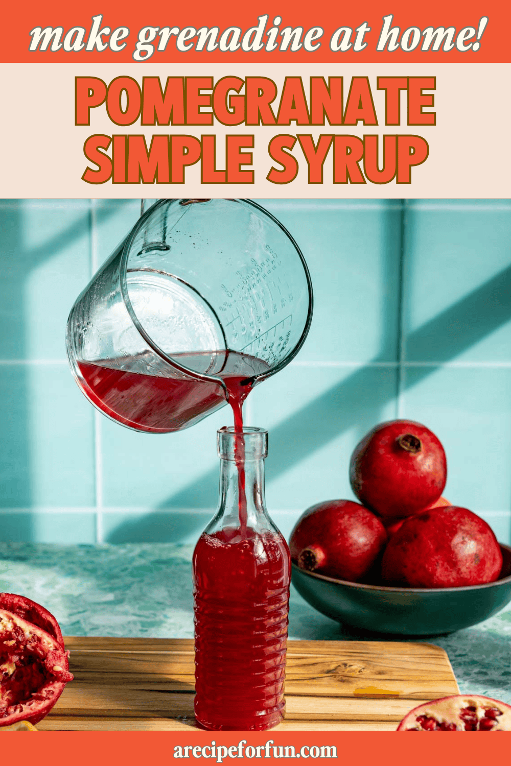 Pomegranate Simple Syrup Homemade Grenadine Syrup Pomegranate Simple Syrup Recipe Pin 