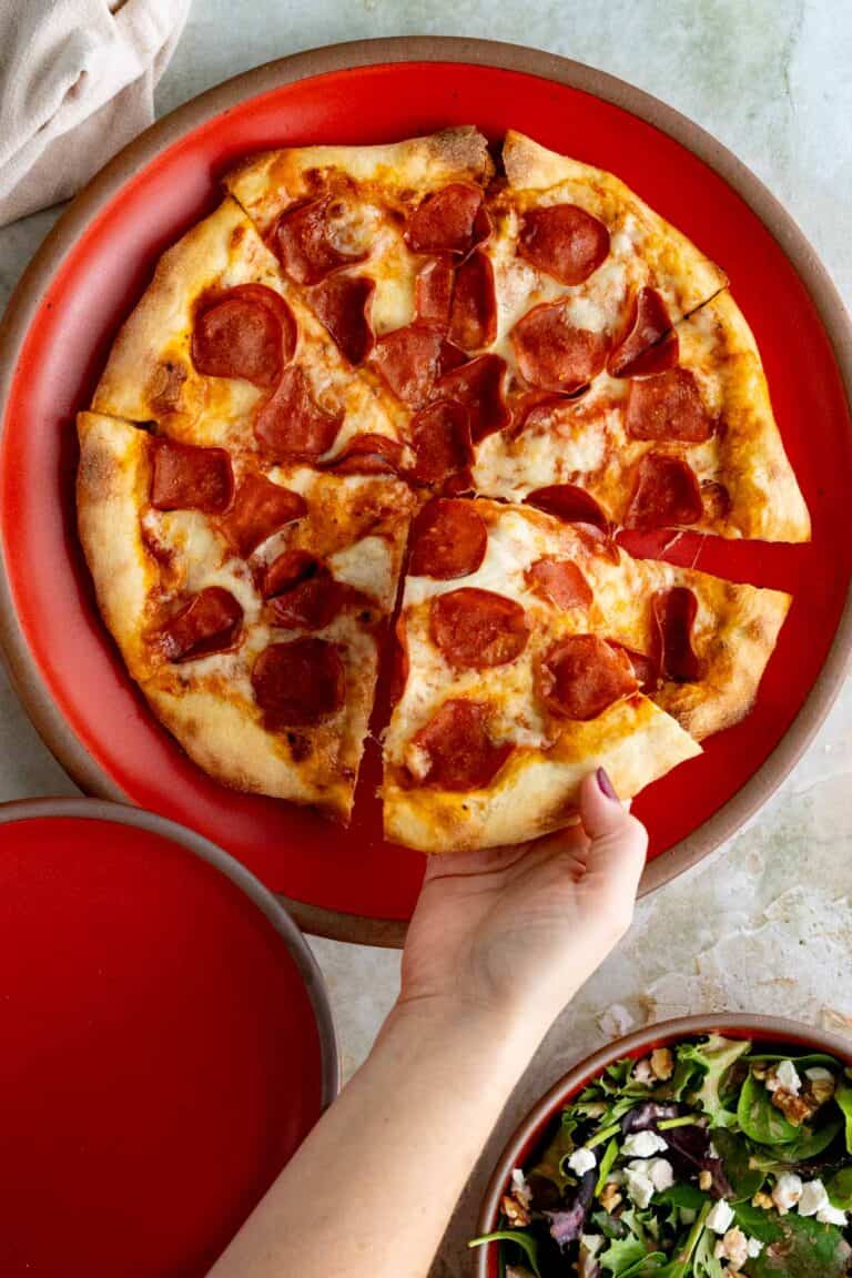 Turkey Pepperoni Pizza (with Fresh Mozzarella Cheese)